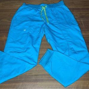 Fabletics On Call 4 Pocket Scrub Jogger Medium NWT MSRP $65 Teal Aqua